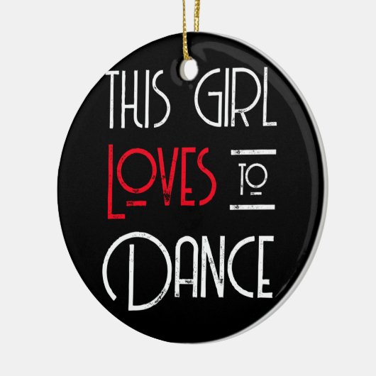 この娘は踊りが大好きだ セラミックオーナメント (左)