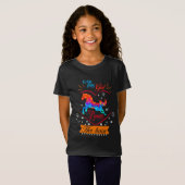 この娘は馬にオレンジ色のTシャツが大好きだ Tシャツ (正面フル)