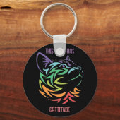 この婦人は毅然としている キーホルダー (正面)