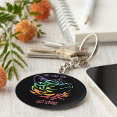 この婦人は毅然としている キーホルダー (側面)