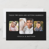 この子たちは結婚する3枚の写真 招待状 (正面)