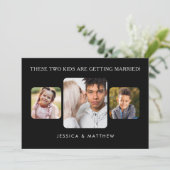 この子たちは結婚する3枚の写真 招待状 (スタンド正面)