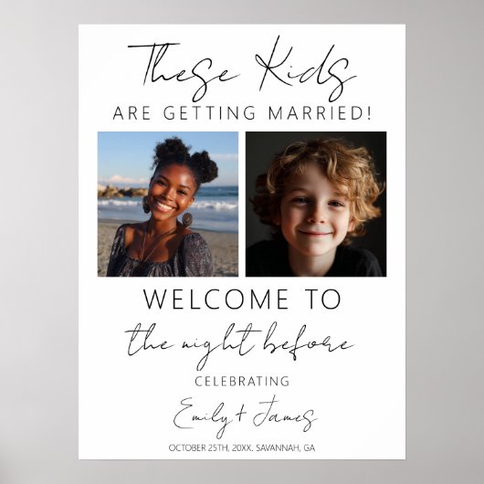 この子たちは結婚のリハーサルのディナーを食べようとしている ポスター (正面)