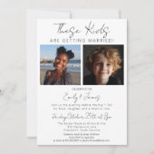 この子たちは結婚のリハーサルのディナーを食べようとしている 招待状 (正面)