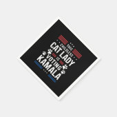 この子どものいないキャットレディはカマラ2024に投票している スタンダードカクテルナプキン (角)