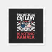 この子どものいないキャットレディはカマラ2024に投票している スタンダードカクテルナプキン (正面)