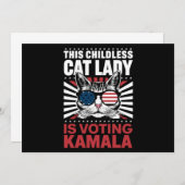 この子どものいないキャットレディはカマラ2024に投票している 招待状 (正面/裏面)
