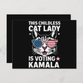 この子どものいないキャットレディは、カマラ選挙に投票している ポストカード (正面/裏面)