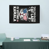 この子どものいないキャットレディは、カマラ選挙に投票している 横断幕 (トレードショー)