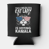 この子どものいないキャットレディは、Kamala-Harris 24に投票している 缶クーラー (正面)