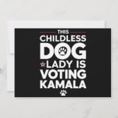 この子どものいない犬の女性がカマラ選挙に投票している 招待状 (正面)