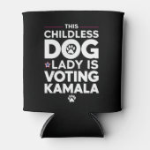 この子どものいない犬の女性がカマラ選挙に投票している 缶クーラー (正面)