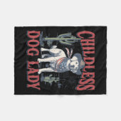 この子どものいない犬の女性はカマラハリス20に投票している フリースブランケット (正面(横))