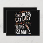 この子どものいない猫レディは、カマラに投票している ポストカード (正面/裏面)