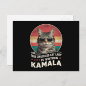 この子どものいない猫レディは、カマラに投票している ポストカード (正面/裏面)