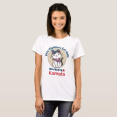 この子どものいない猫レディは、カマラに投票している Tシャツ (正面フル)