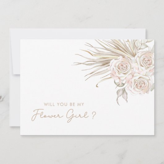 この子に花を飾る役をお願いしますか 招待状 (正面)