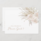 この子に花を飾る役をお願いしますか 招待状 (正面/裏面)