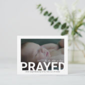 この子のために祈出産届けがある 案内ポストカード (スタンド正面)