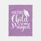 この子のために祈我々は手祈を持つ フリースブランケット (正面)