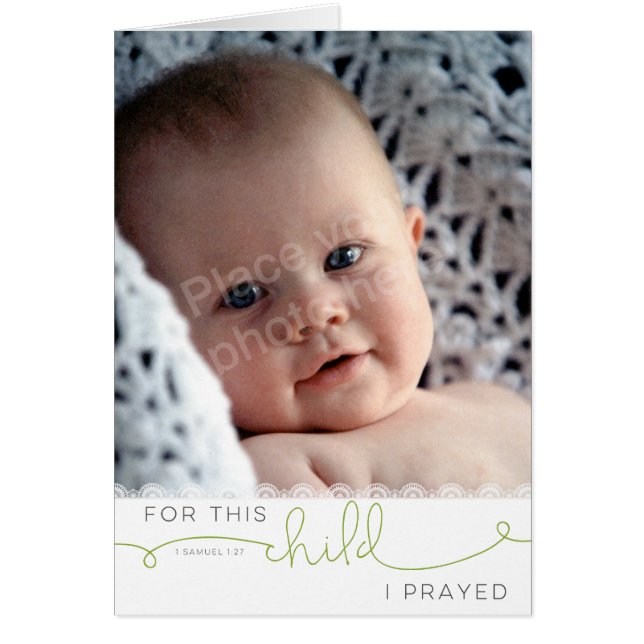 この子のために祈I - 1サミュエル1:27 (正面)