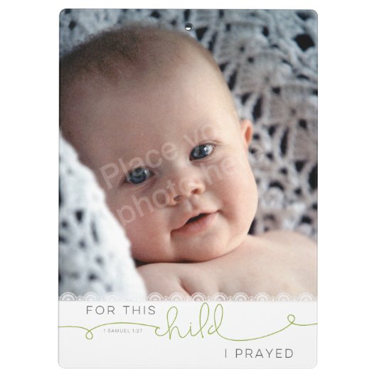 この子のために祈I - 1サミュエル1:27 クリップボード (裏面)