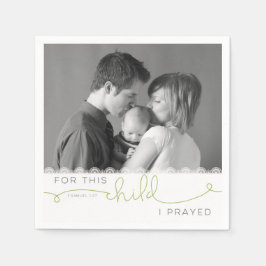 この子のために祈I - 1サミュエル1:27 スタンダードカクテルナプキン