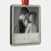 この子のために祈I - 1サミュエル1:27 メタルオーナメント (右)
