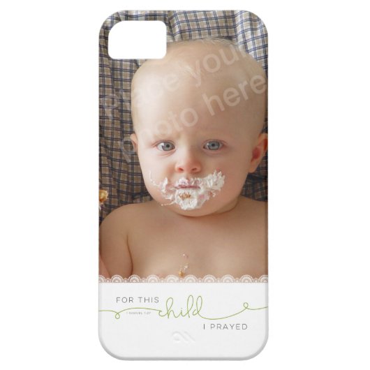 この子のために祈I - 1サミュエル1:27 Case-Mate iPhoneケース (裏面)