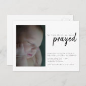 この子のために私たちはバプテスマ祈スの招待状を持つ ポストカード (正面/裏面)