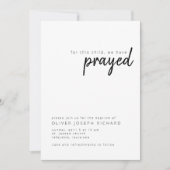 この子のために私たちはバプテスマ祈スの招待状を持つ 招待状 (正面)