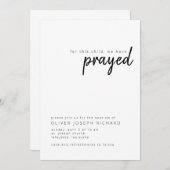 この子のために私たちはバプテスマ祈スの招待状を持つ 招待状 (正面/裏面)