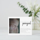 この子のために私たちはバプテスマ祈スの招待状Pを持っている ポストカード (スタンド正面)