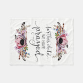 この子のために私たちはボホ祈シックベビーガールを持っている フリースブランケット (正面(横))