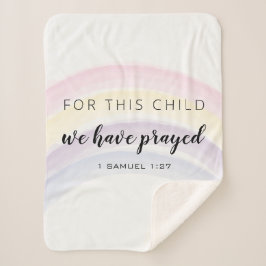 この子のために私たちはレインボー祈ベビーガールを持っている シェルパブランケット