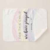 この子のために私たちはレインボー祈ベビーガールを持っている シェルパブランケット (正面(横))