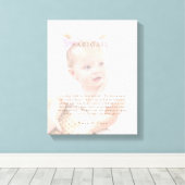 この子のために私たちは写真を持っ祈ている キャンバスプリント (インサイチュ (ウッドフロア))