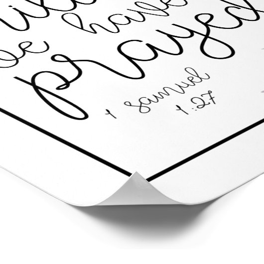 この子のために私たちは持っ祈ている。-1サミュエル1:27 ポスター (角)