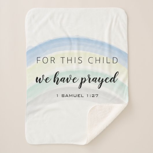 この子のために私たちは虹祈の男の赤ちゃん シェルパブランケット (正面)