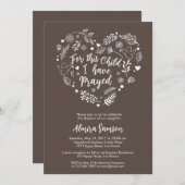 この子のために私はバプテスマ祈ーの招待状がある 招待状 (正面/裏面)