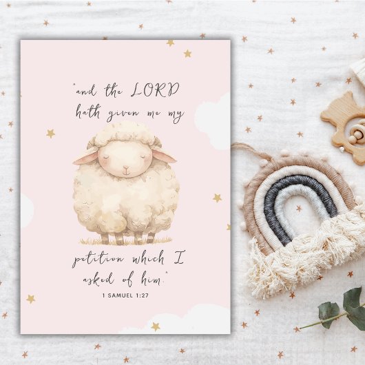 この子のために私は宗教的なピ祈ンクのラムの女の子 招待状