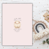 この子のために私は祈聖なる書物、 経典ピンクラムガール 招待状