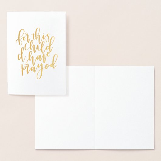 この子のために私は金祈箔カードを持っている 箔カード (ディスプレー)