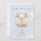 この子のために私は青祈いラムの宗教写真 招待状 (正面)