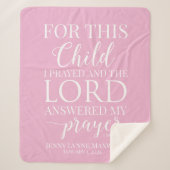 この子のために私祈のベビーブランケット シェルパブランケット (正面)