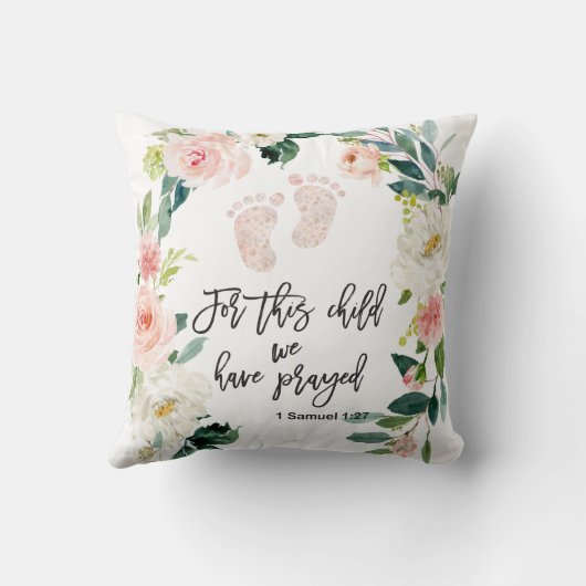 この子のために私達は聖書祈の聖句を持っている クッション (裏面)