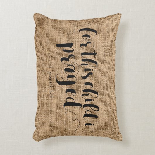 "この子のために私"祈子供部屋綿枕 アクセントクッション (正面(垂直))