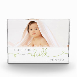 この子のためのI祈 - 1サミュエル1:27 フォトブロック