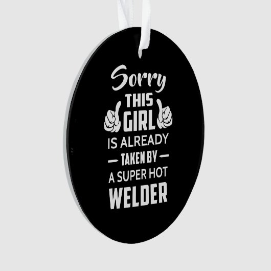 この子はもう溶接工に連れて行かれて悪かった オーナメント (正面)