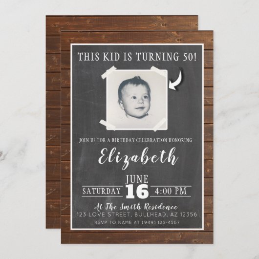 この子はアダルトフォト招待状を回す 招待状 (正面/裏面)